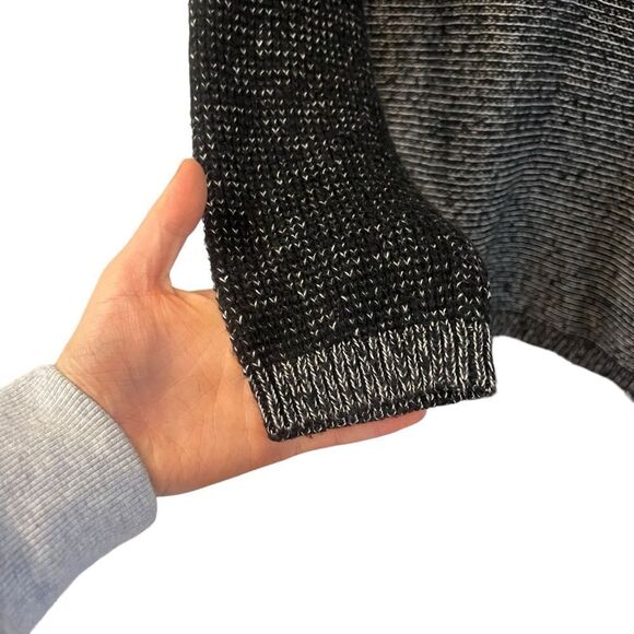 Eddie Bauer Black and Gray Knit Women's Sweater Hoodie - Picture 7 of 9